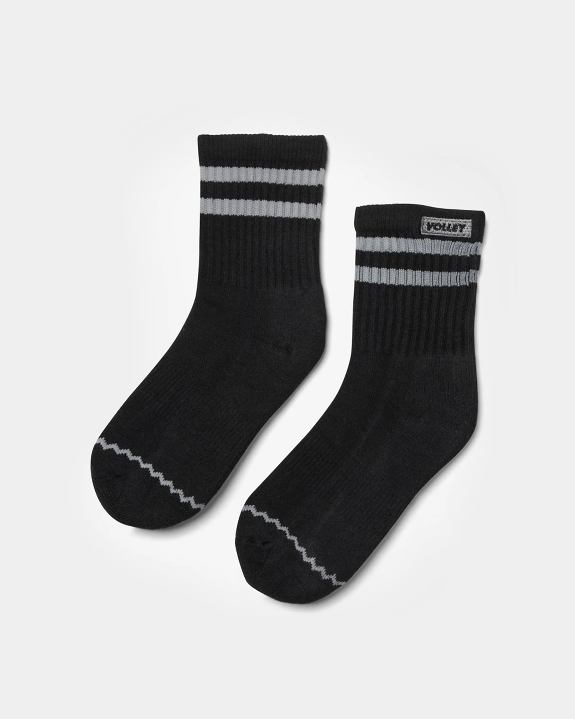 Junior Mid Socks Black/Grey - Image 4