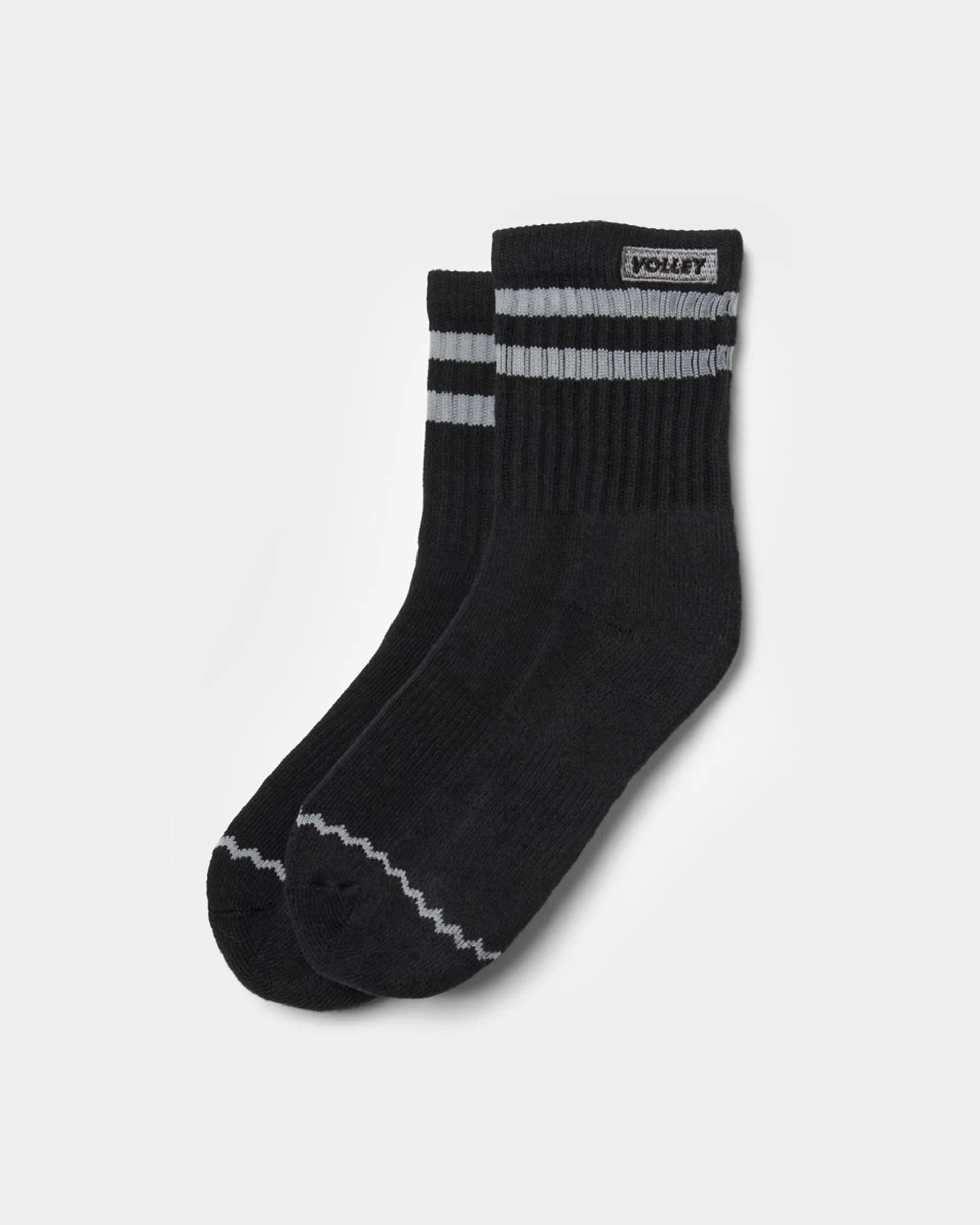 Junior Mid Socks Black/Grey - Image 5