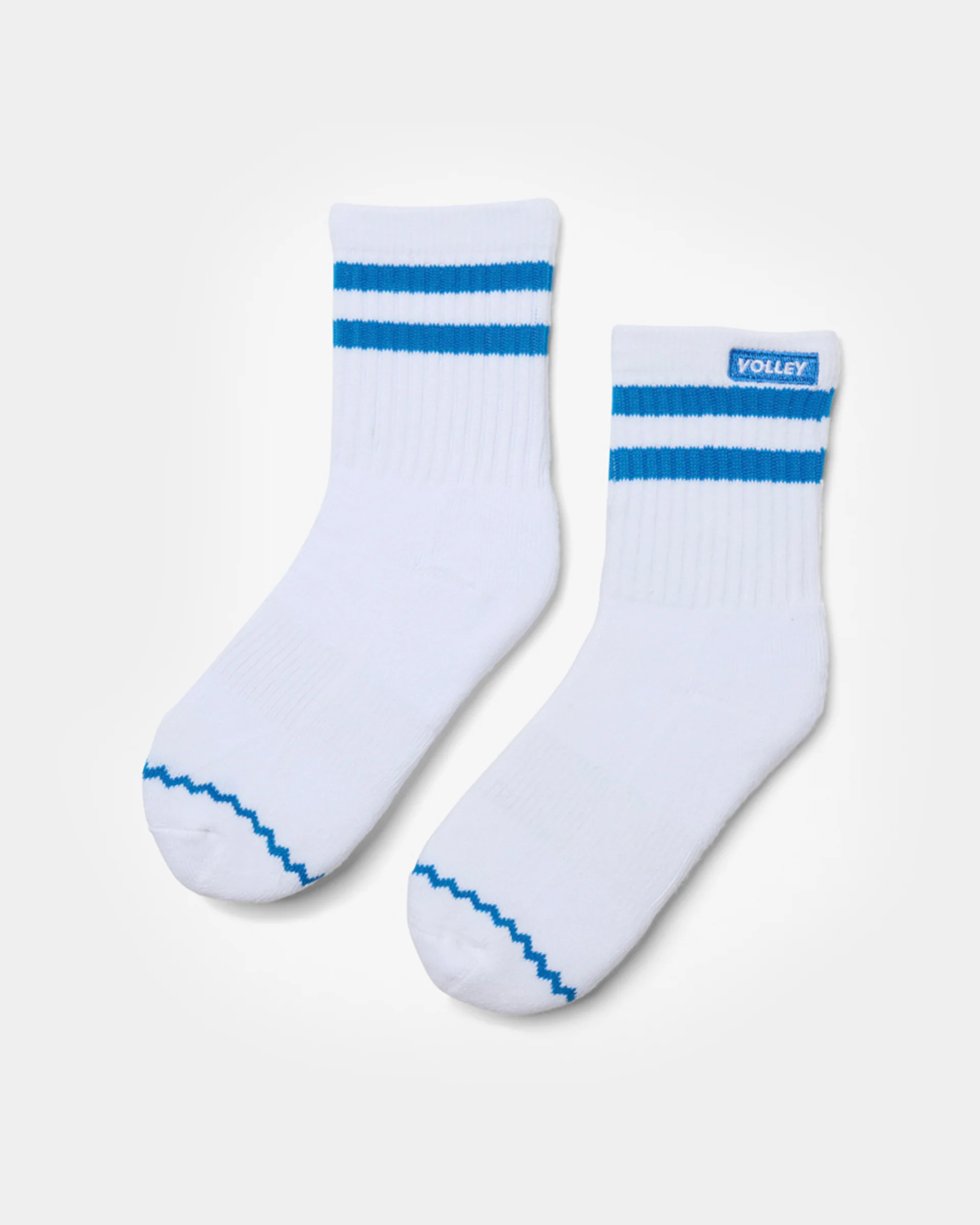 Junior Mid Socks White/Blue - Image 4