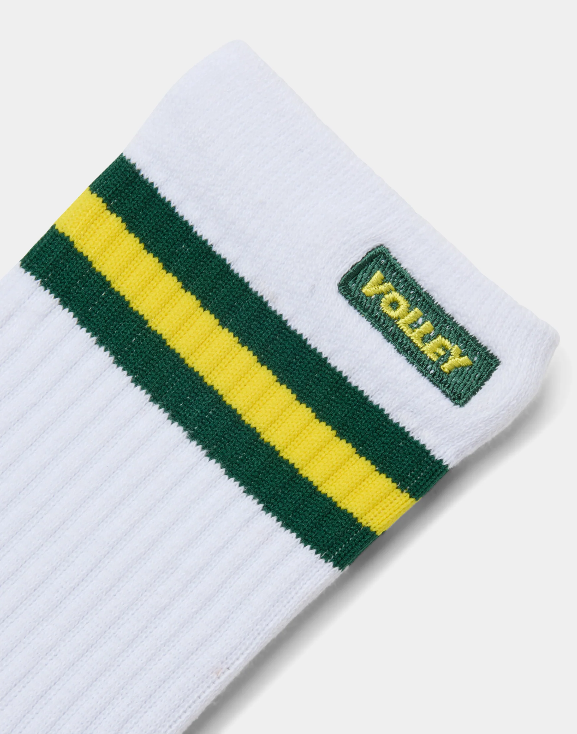 Volley Mid Sock White/Green/Gold - Image 3