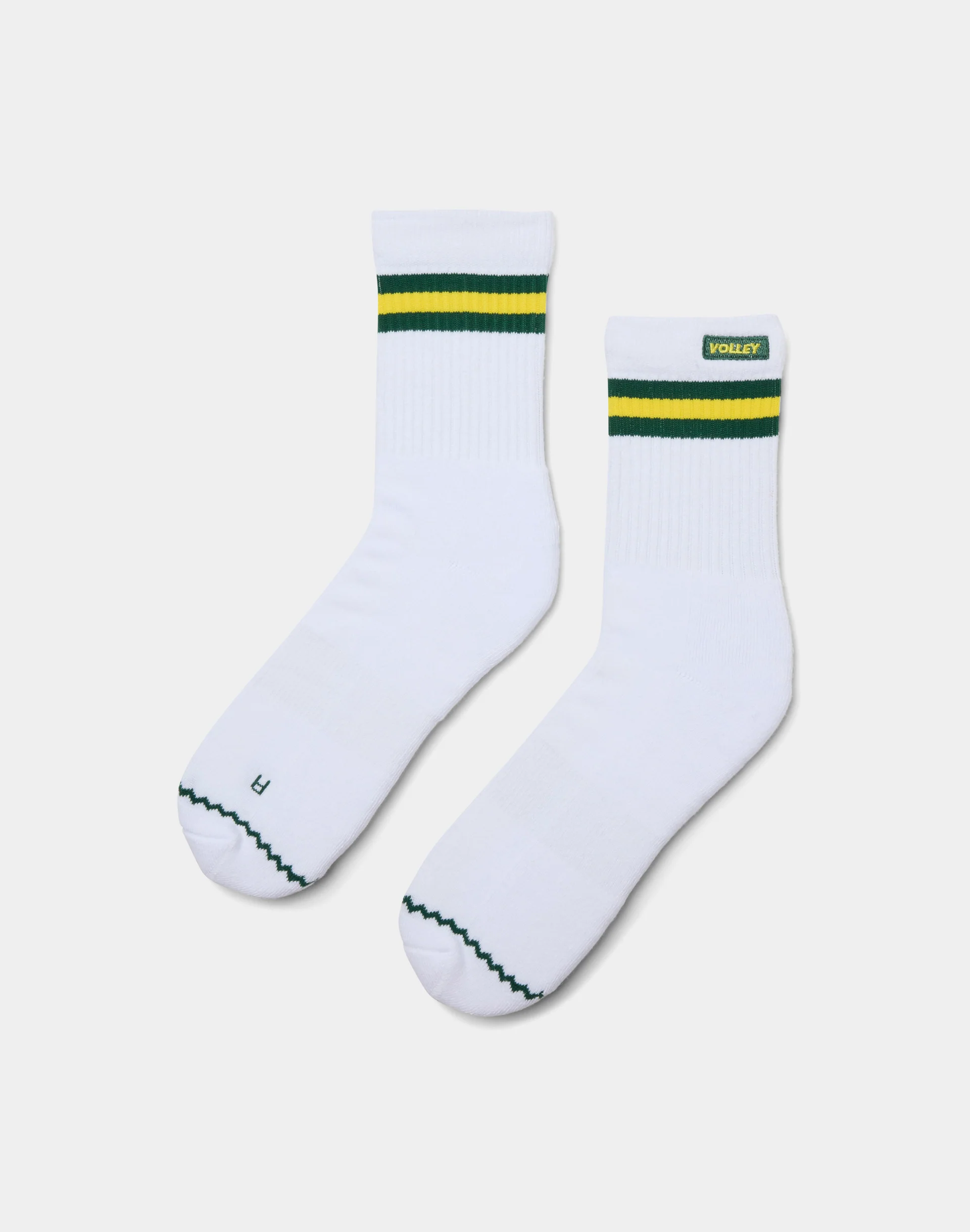 Volley Mid Sock White/Green/Gold - Image 4
