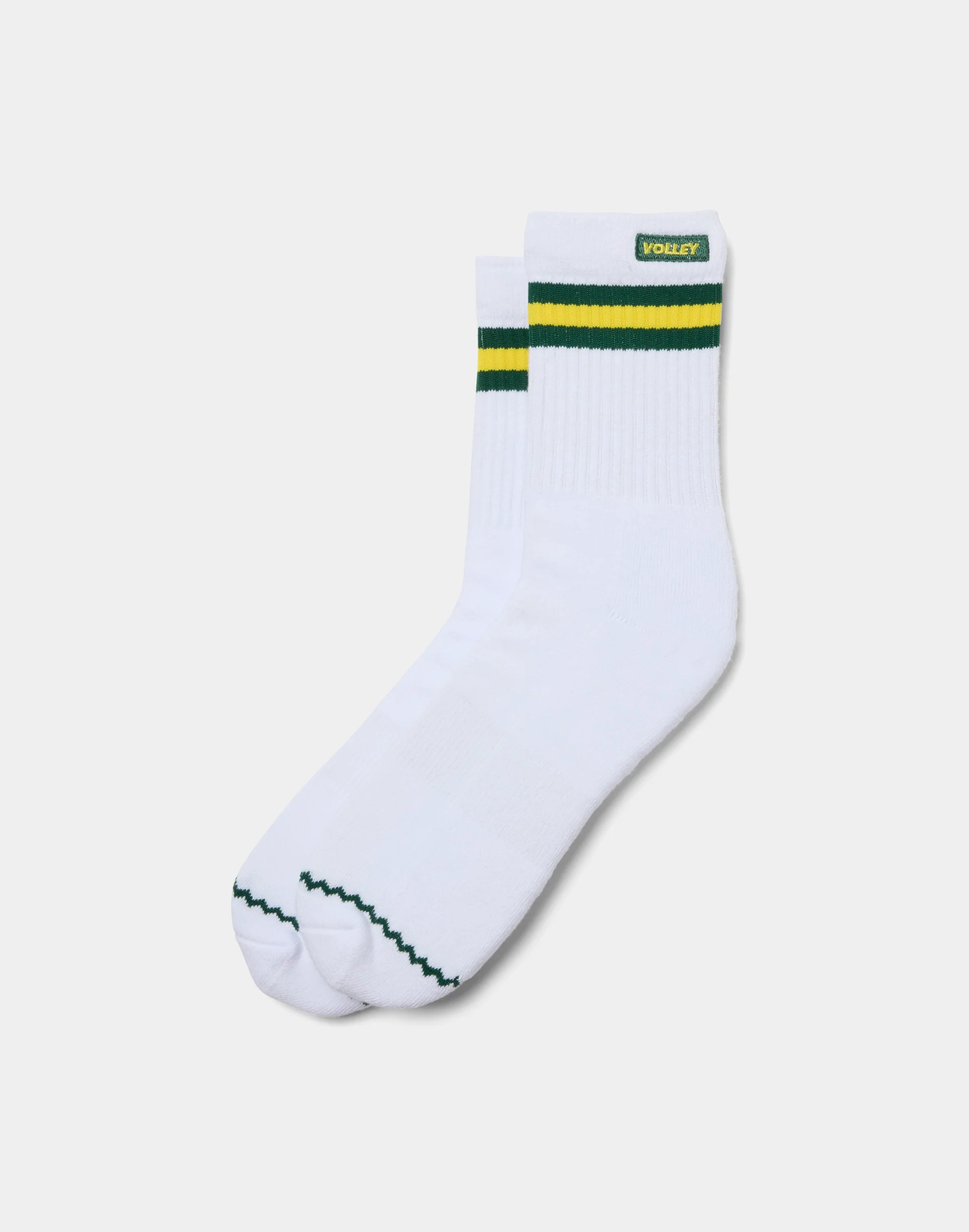 Volley Mid Sock White/Green/Gold - Image 5