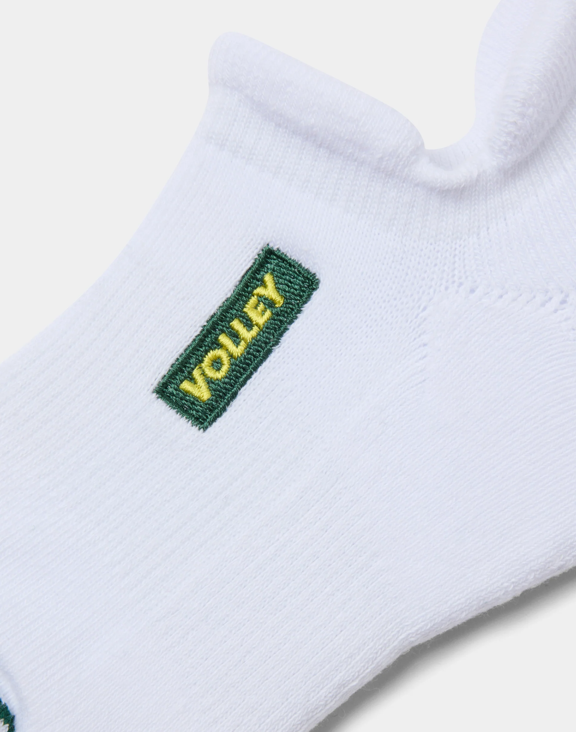 Volley No-Show Sock White/Green/Gold - Image 3