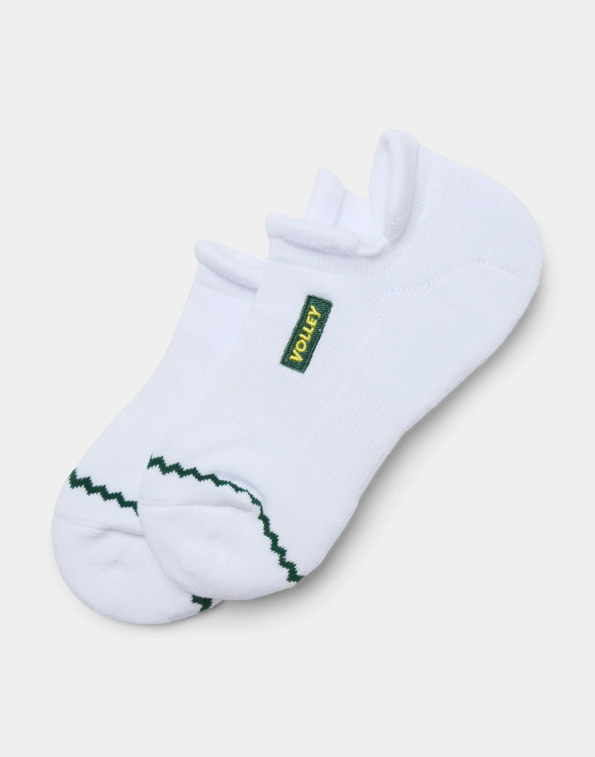 Volley No-Show Sock White/Green/Gold - Image 5